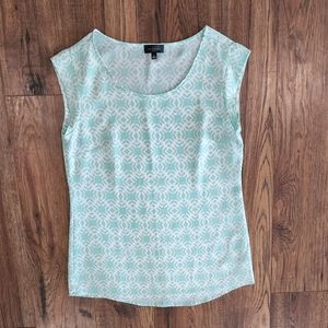 The Limited Women's Cap Sleeve Scoop Neck Blue Pullover Blouse Top Size X-Small